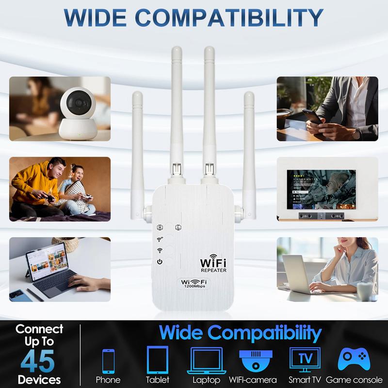 🔥While Supplies Last 50% OFF!📶 Dead Zones? Gone for Good! 1200Mbps WiFi Extender – Covers 10,000 sq.ft & 50 Devices. 🏡✨