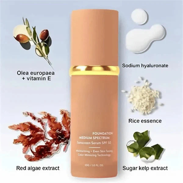 🔥2026 Hot Sale 50% OFF✨⚡ 50K+ SOLD! 🎁4-in-1 Perfecting Foundation – High Coverage, SPF & All-Day Hydration 🤍✨