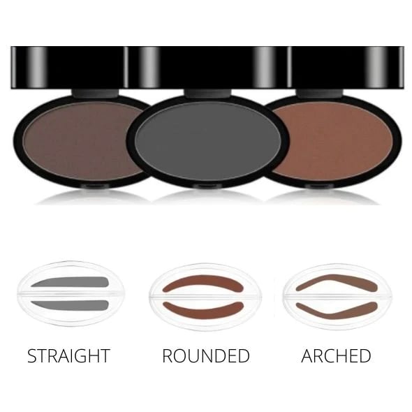 🖌️50K+ Sold!!!🖤Eyebrow Stamp Powder Kit with Applicator Brush, One Press Perfect Brow Stamp, Waterproof Long Lasting 24H Wear Eyebrow Makeup for Lazy Daily Salon-Like Brows