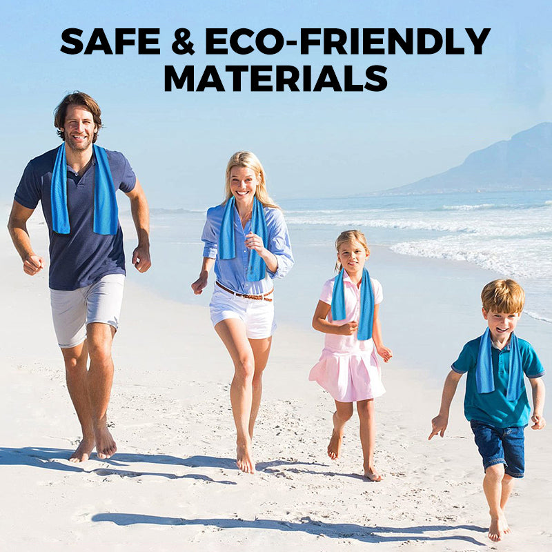 ⏰Summer Sale Buy 1 Get 1 Free❄💦Cold Sweat Towel You Can Use Anywhere, Anytime! Reusable Soft Absorbent Cooling Portable– UK Ready!