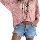 💐Spring Day Sale ⚡50K+ SOLD!✨Womens Bohemian-Inspired Beige Crochet Top with V-Neck