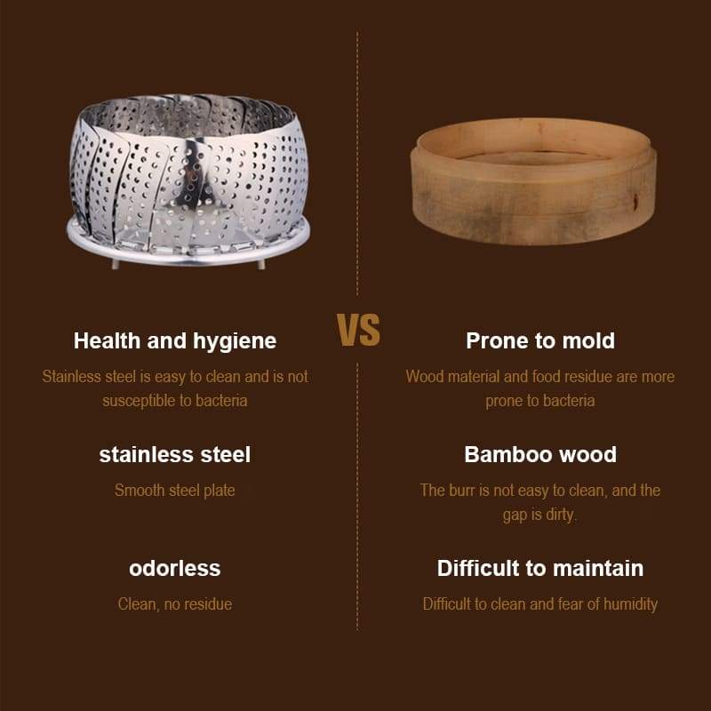 Folding Telescopic Steamer Cookware