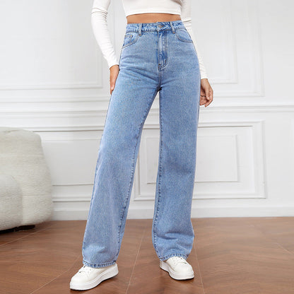 ⏰New Exclusive Flash Sale 50% OFF🔥Casual High Waist Multi-Pocket Wide Leg Stretchy Jeans