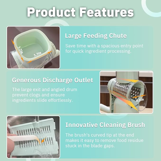 💥Kitchen Ally 5-in-1 Food Chopper👨‍🍳Safe Lock Design, Easy-Clean Removable Blades & Anti-Jam Pulse Mode