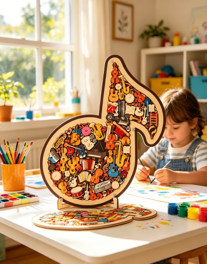 📢📢 Hot Sale Promotion 49% OFF🔥🎶Musical Note Instrument Jigsaw Puzzle Ornament