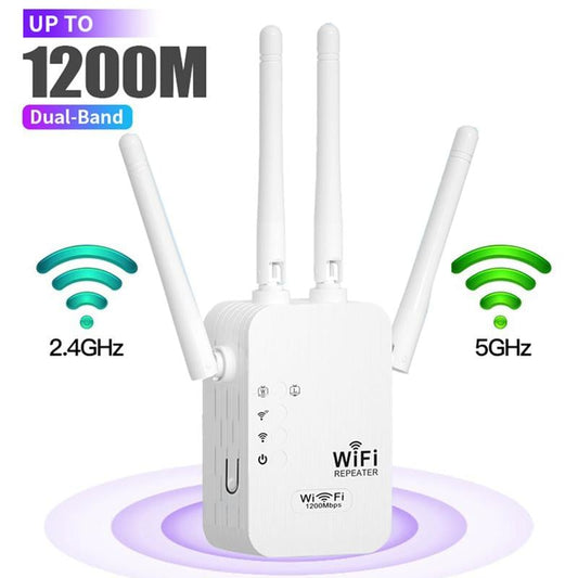 🔥While Supplies Last 50% OFF!📶 Dead Zones? Gone for Good! 1200Mbps WiFi Extender – Covers 10,000 sq.ft & 50 Devices. 🏡✨