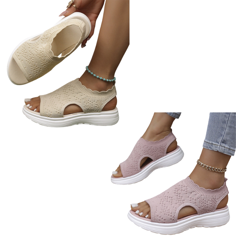 ⏳LAST DAY SALE ONLY ￡14.99!!🔥🔥Women's Breathable Knit Platform Sandals
