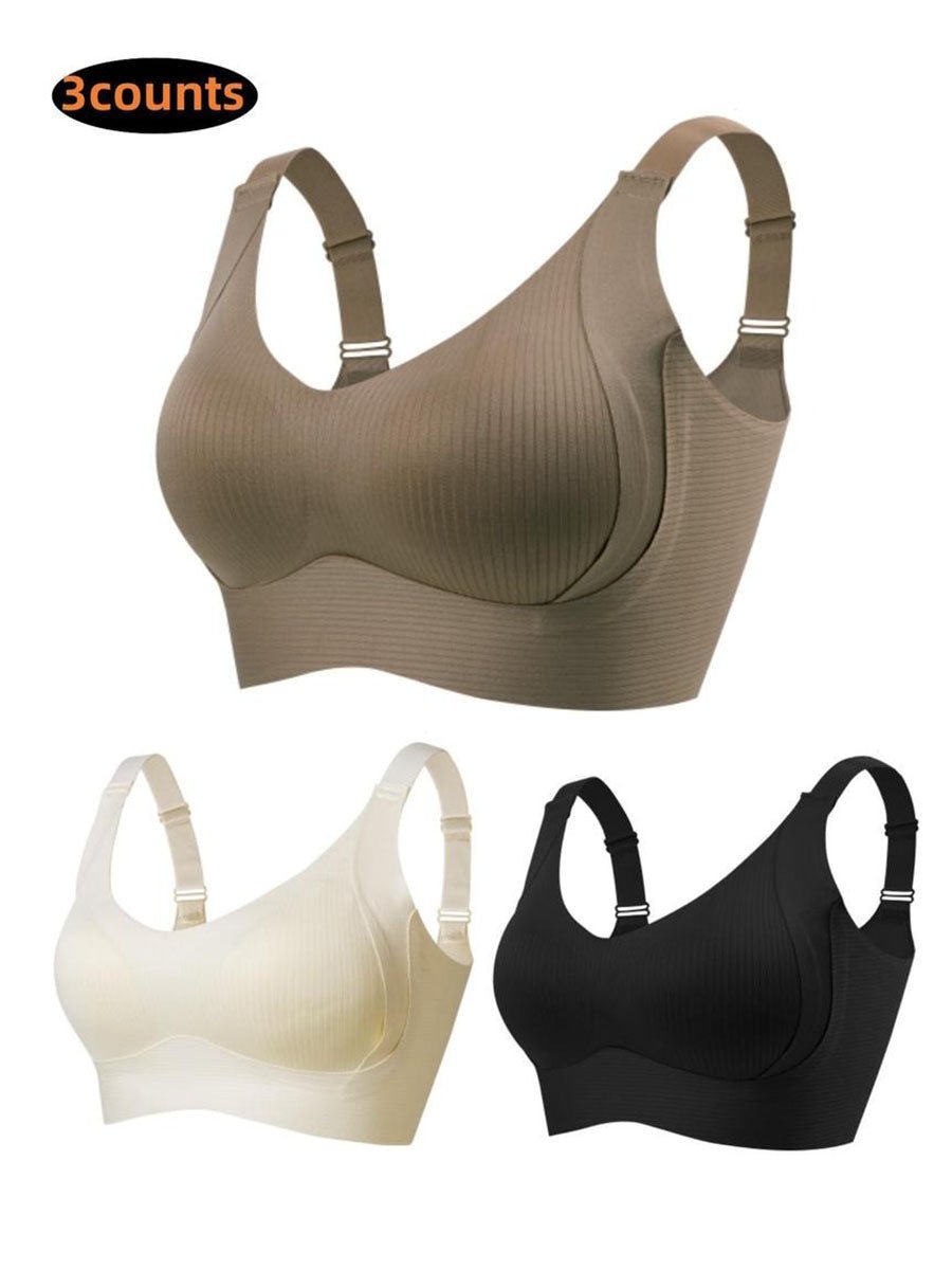 🎁2026 New Arrivals 50% OFF💥Women's Ribbed Push Up Adjustable Wireless Bra🌸