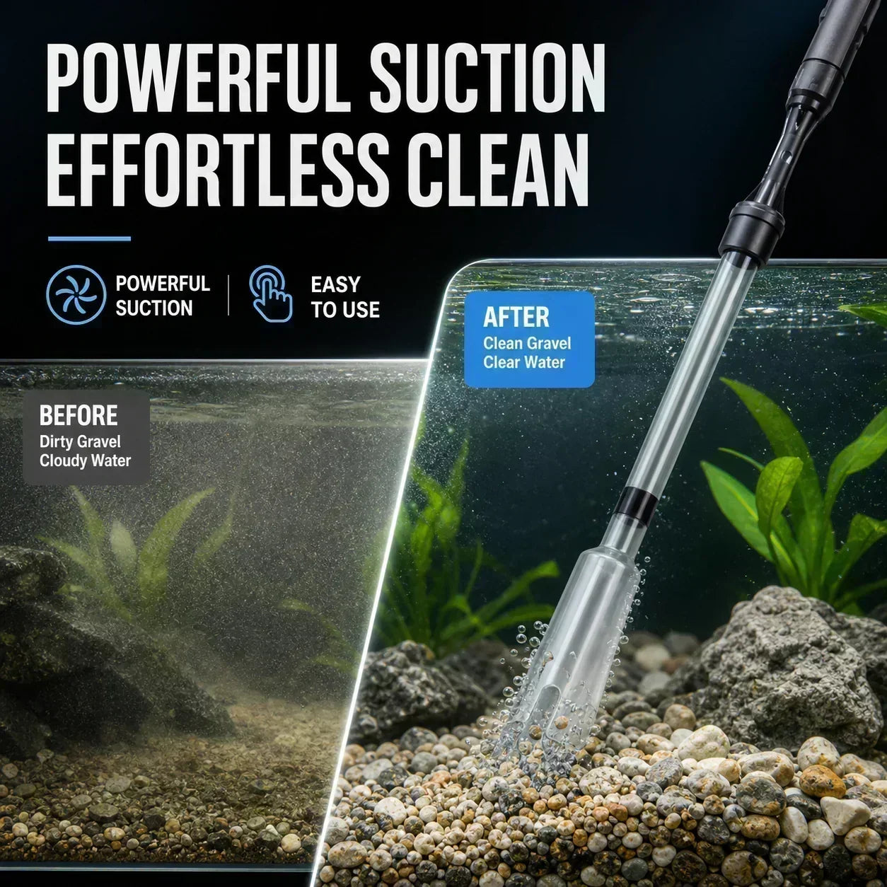 🐠 LIMITED-TIME 50% OFF! 🧹Electric Aquarium Gravel Cleaner—battery-operated, adjustable length, and easy to use—suitable for all aquariums 🐟