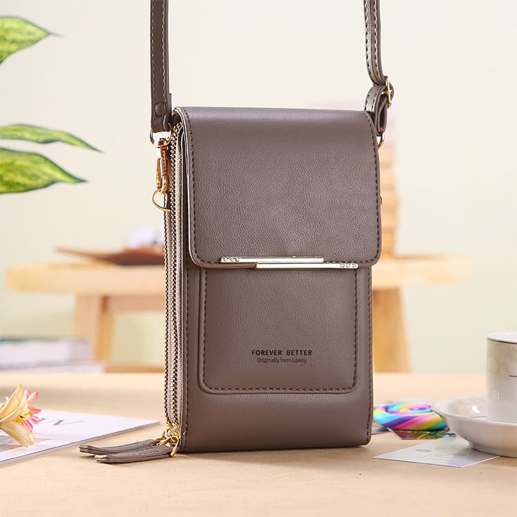 📱 Simple and elegant women's touchscreen crossbody phone wallet