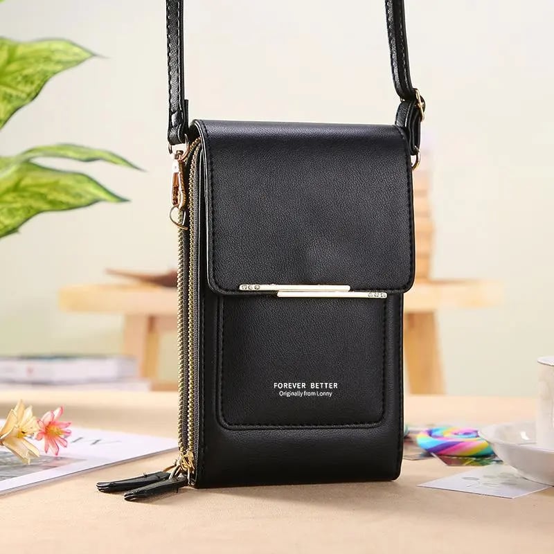 📱 Simple and elegant women's touchscreen crossbody phone wallet