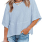 ☀️2026 HOT SALE 50% OFF💃🌸Women's Solid Color Splicing Loose Five Points Flare Sleeve T-Shirt