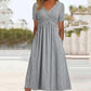 🍀LAST DAY SALE 49% OFF🍀Women’s V-Neck Short Sleeve Long Dresses