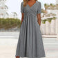 🍀LAST DAY SALE 49% OFF🍀Women’s V-Neck Short Sleeve Long Dresses