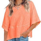 ☀️2026 HOT SALE 50% OFF💃🌸Women's Solid Color Splicing Loose Five Points Flare Sleeve T-Shirt
