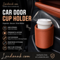 🥳2026 HOT SALE🚗🧺 50% OFF! Leather Car Door Cup Holder – Wide‑mouth opening, easy reach for drinks & phone. Clip‑on secure fit. PU leather, tough & stylish. 🛡️✨