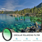 52mm Clip-0n CPL Phone CameraLens Filter Kit, Circular PolarizerPolarizing Filter Compatible with Mostcell phones