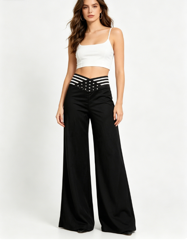 💖2026 NEW TYPE SALE 50% OFF💷🍃Women's Casual Hollow-out High-Waisted Wide-Leg Pants