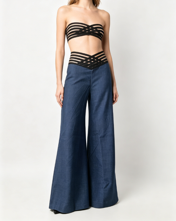 💖2026 NEW TYPE SALE 50% OFF💷🍃Women's Casual Hollow-out High-Waisted Wide-Leg Pants