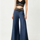 💖2026 NEW TYPE SALE 50% OFF💷🍃Women's Casual Hollow-out High-Waisted Wide-Leg Pants