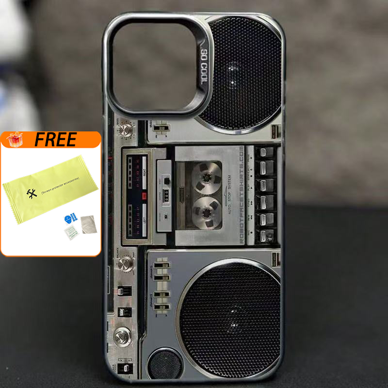 🔥Hot Sale 49% off🌟📼 Retro Cassette Player Pattern Silicone Phone Case Applicable to the iPhone/Galaxy series