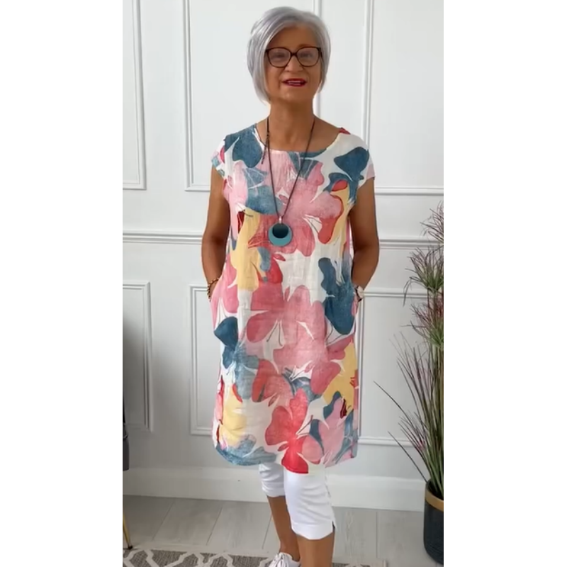 🌞🌷2026 SUMMER HOT SALE £13.99!!💥50K+ SOLD!💞Loose Knee-Length Dress with Butterfly Print
