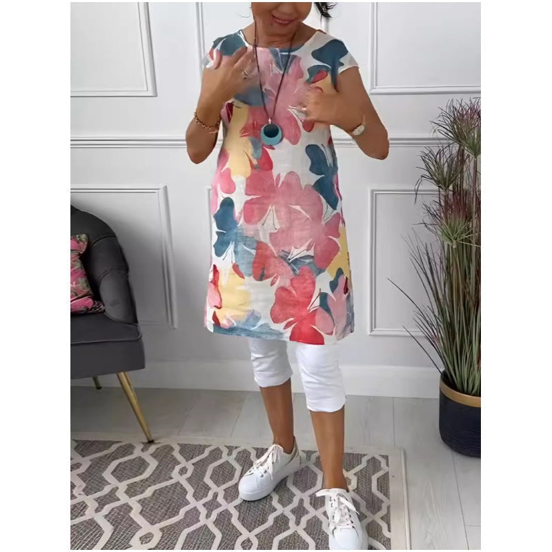 🌞🌷2026 SUMMER HOT SALE £13.99!!💥50K+ SOLD!💞Loose Knee-Length Dress with Butterfly Print