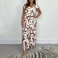 🔥Limited Offer 50% OFF✨Ruffled Geometric Print Jumpsuit✨Women's Summer Wide-Leg Casual Wear