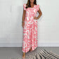 🔥Limited Offer 50% OFF✨Ruffled Geometric Print Jumpsuit✨Women's Summer Wide-Leg Casual Wear
