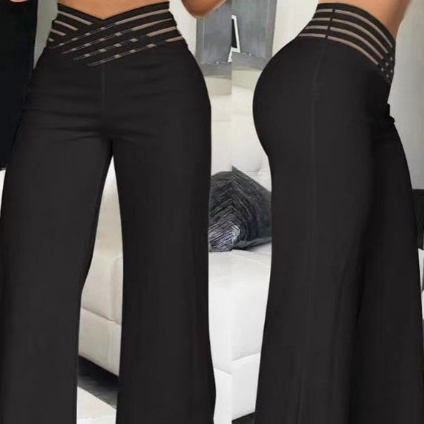 💖2026 NEW TYPE SALE 50% OFF💷🍃Women's Casual Hollow-out High-Waisted Wide-Leg Pants