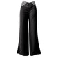💖2026 NEW TYPE SALE 50% OFF💷🍃Women's Casual Hollow-out High-Waisted Wide-Leg Pants