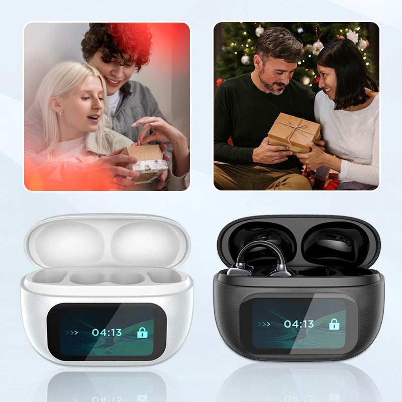 🔥HOT SALE-49% OFF 🎁Ear Clip-on Smart Color Screen Intelligent Translation Headset