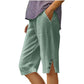 💗LAST DAY SALE 50% OFF⚡50K+ SOLD💕Women's Casual Solid Color Pocket Capri Pants
