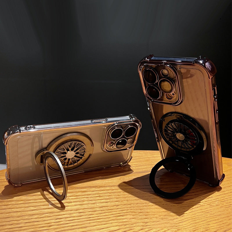 Shockproof Phone Case with Rotating Gyroscope for iPhone Series
