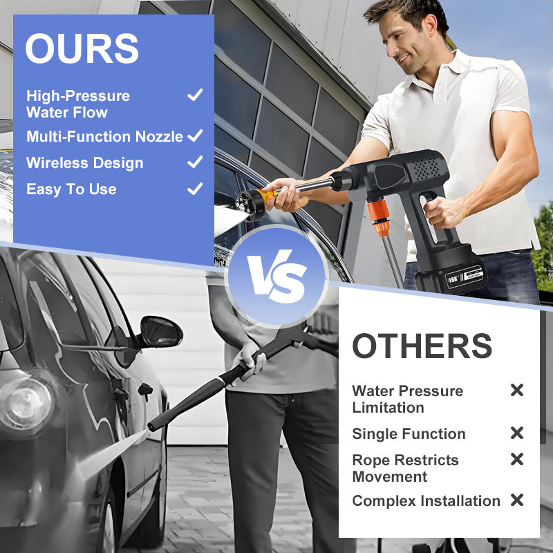 🚗 50% OFF! 💦 PORTABLE CAR WASH MACHINE - High Pressure & Multi-Purpose Use, Compact Design for Easy Storage, Ideal for Outdoor Cleaning and Vehicles 🌟🔧