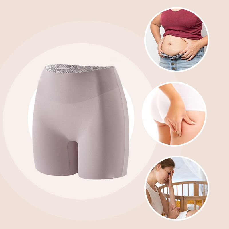 🏆 High-waisted women's silk satin underwear with tummy control and hip-lifting effect 👑🌿