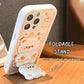 Foldable Stand & Mirror Cute Bear Phone Case for iPhone Series