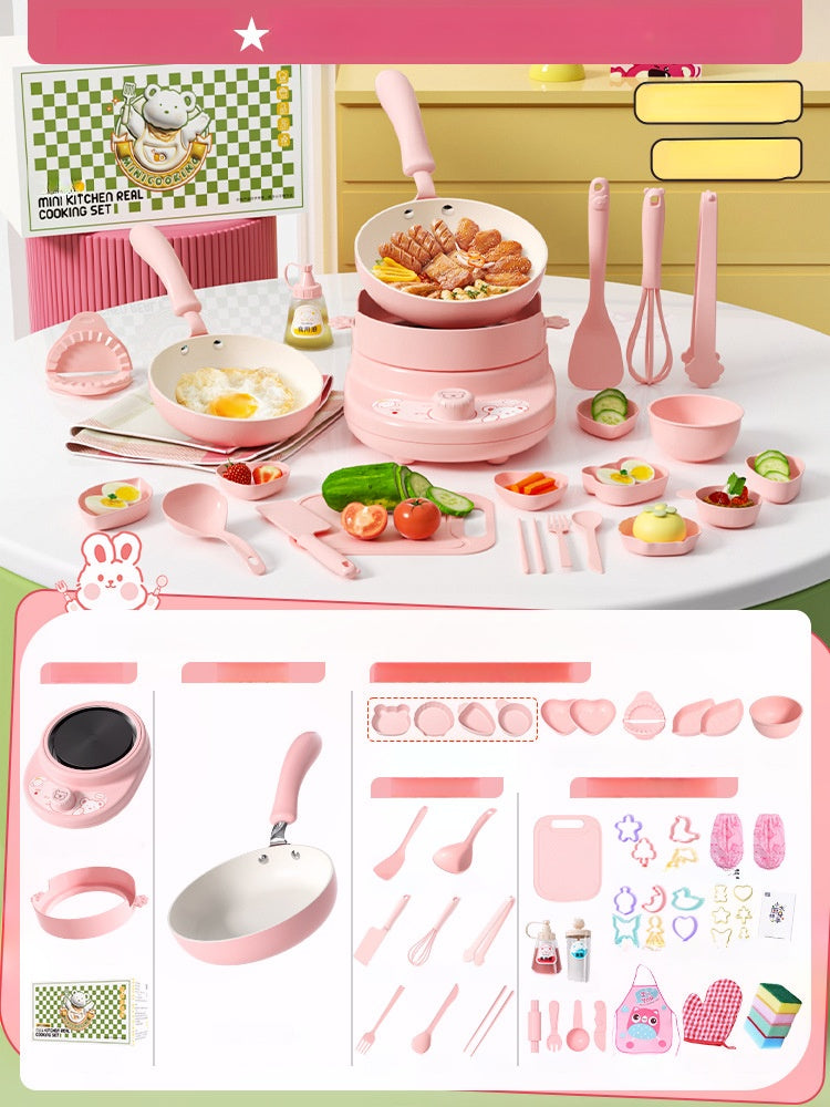 Kids Kitchen Playset Sets with Pots and Pans