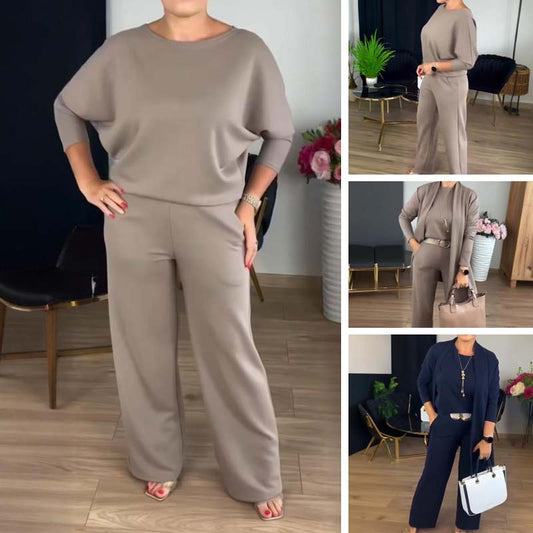 💥Christmas Sale 50% Off💥Elegant Longline Cardigan & Top & Pants 3-Pieces Set