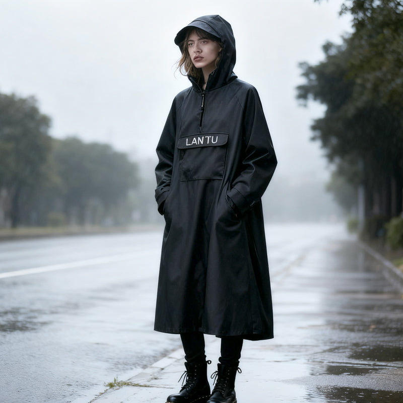 🔥Waterproof Long Raincoat with Hood for Scooter🌧️
