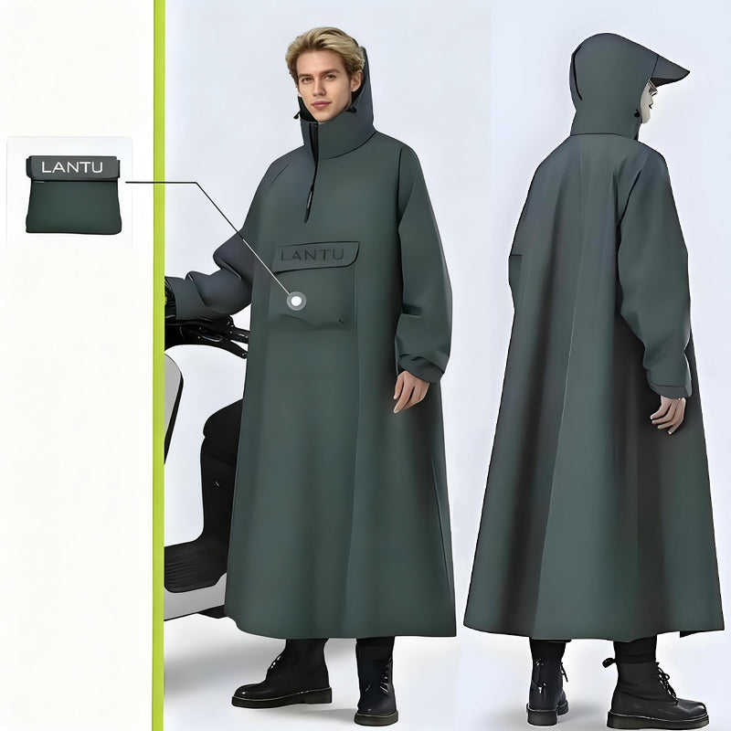🔥Waterproof Long Raincoat with Hood for Scooter🌧️