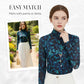 Women's Elegant Floral Mesh Top