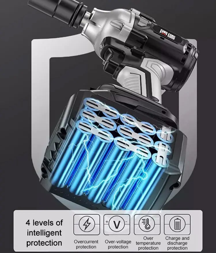 🔧40% OFF!⚡Cordless Brushless Impact Wrench 1/2 Inch, High Torque, 2x Battery Fast Charger🛠️