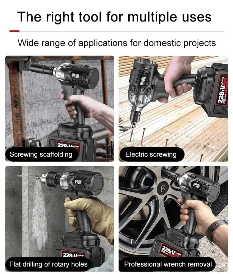 🔧40% OFF!⚡Cordless Brushless Impact Wrench 1/2 Inch, High Torque, 2x Battery Fast Charger🛠️