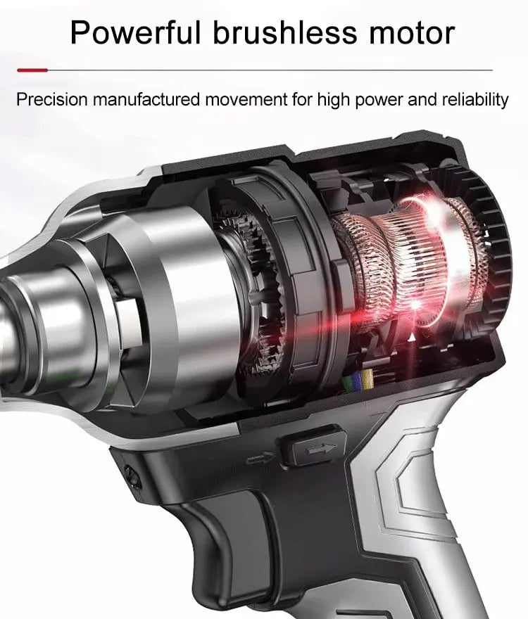 🔧40% OFF!⚡Cordless Brushless Impact Wrench 1/2 Inch, High Torque, 2x Battery Fast Charger🛠️