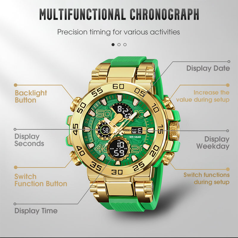 Multifunctional LED Waterproof Digital Watch