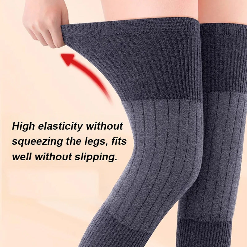 🦵 NOW 50% OFF! ✨ Warm, stretchy long knee pads - elastic thermal fleece for outdoor activities and joint support ❤️