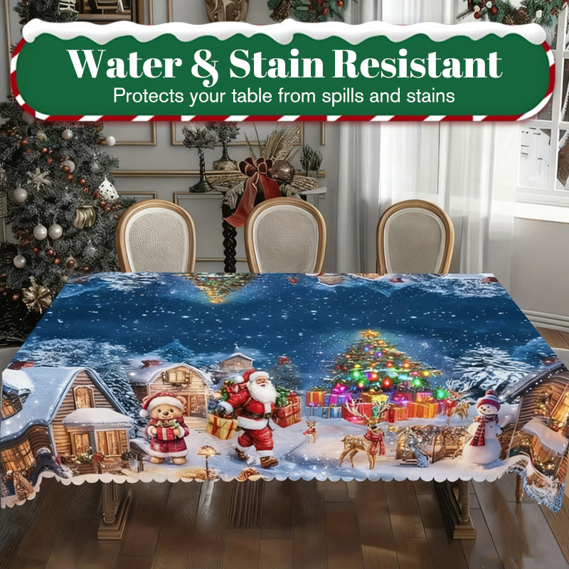 🎁Christmas Printed Tablecloth🌟Stylish Patterns + Premium Fabric, Ideal Gift for Home Decor Lovers!