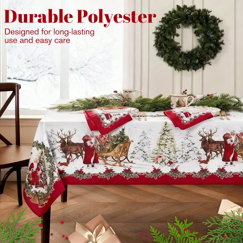 🎁Christmas Printed Tablecloth🌟Stylish Patterns + Premium Fabric, Ideal Gift for Home Decor Lovers!
