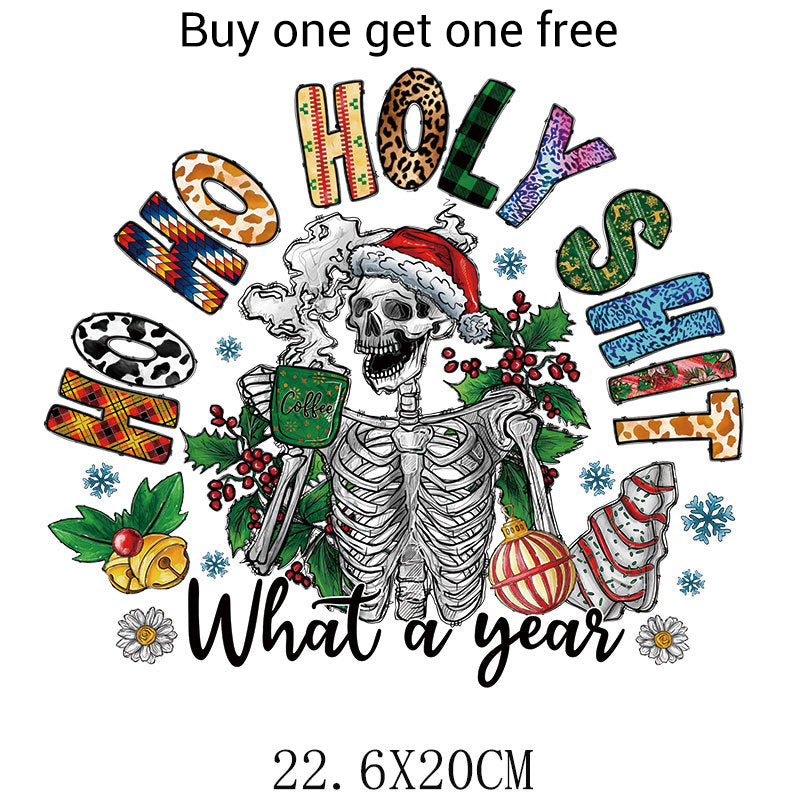 Christmas Themed Heat Transfer Sticker